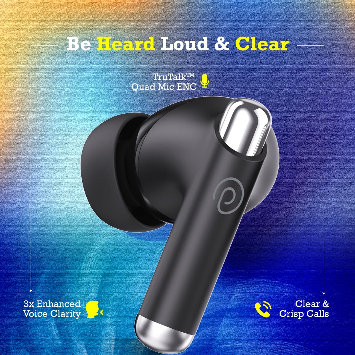 pTron Newly Launched Zenbuds Evo X5 34dB ANC TWS Earbuds, - Image 4